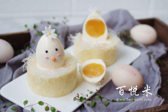 萌萌小雞蛋趣慕斯蛋糕，毛巾面蛋糕卷，柔軟香甜，好吃好玩